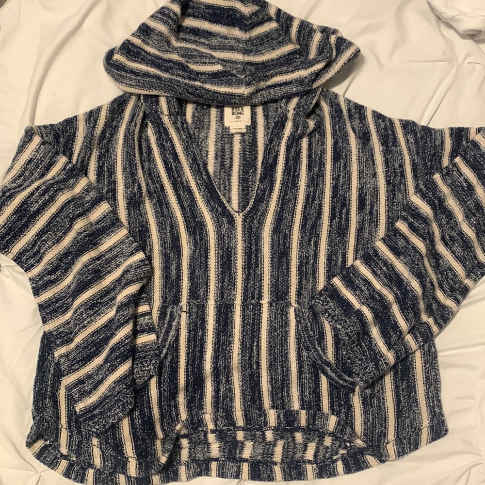 striped knit billa bong hoodie